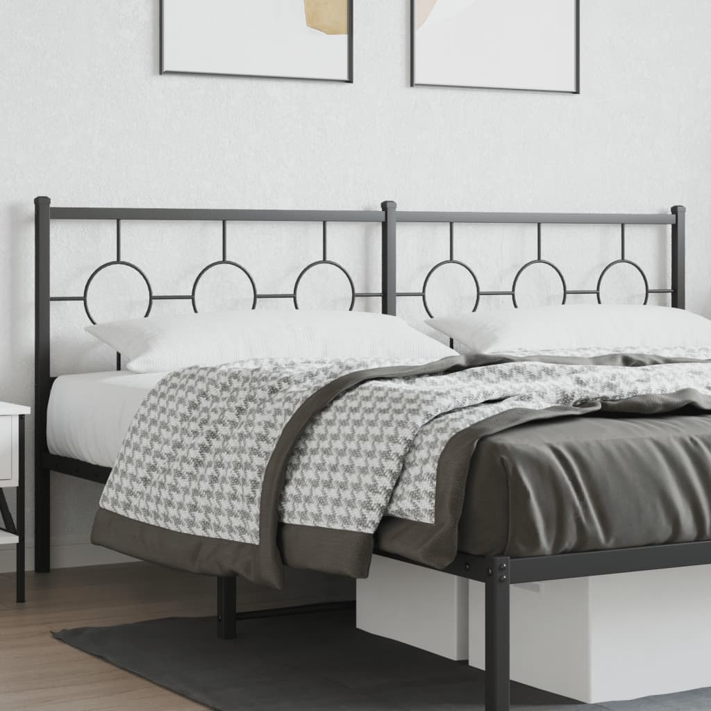 Tête de Lit en Métal Design Industriel-Noir-1-200 cm-La-Fabrique-Industrielle