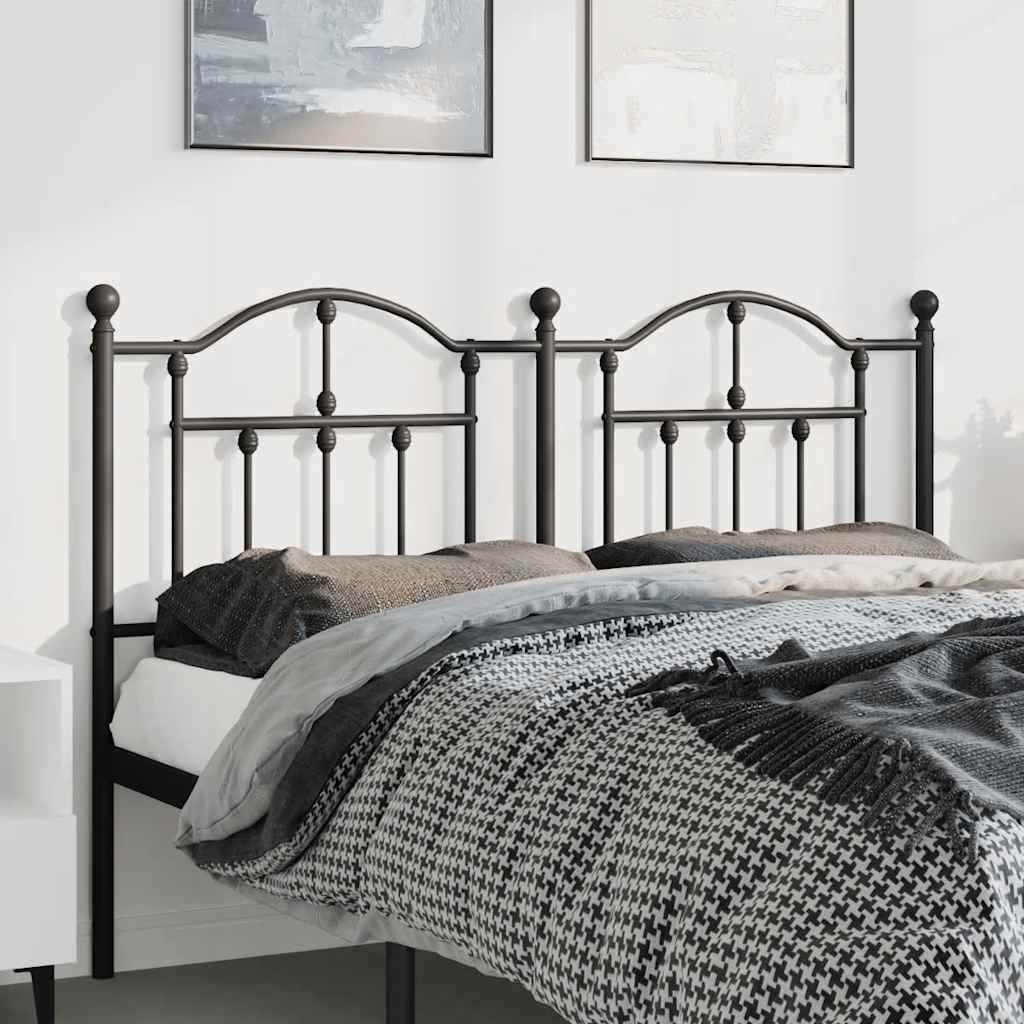 Tête de Lit en Métal Industriel 160 Cm-Noir-1-135 cm-La-Fabrique-Industrielle
