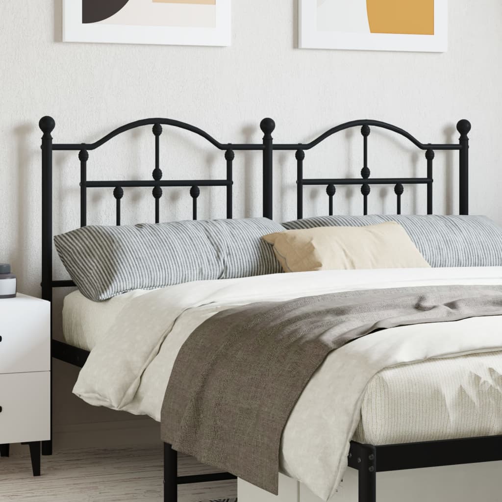 Tête de Lit en Métal Industriel 160 Cm-Noir-1-140 cm-La-Fabrique-Industrielle