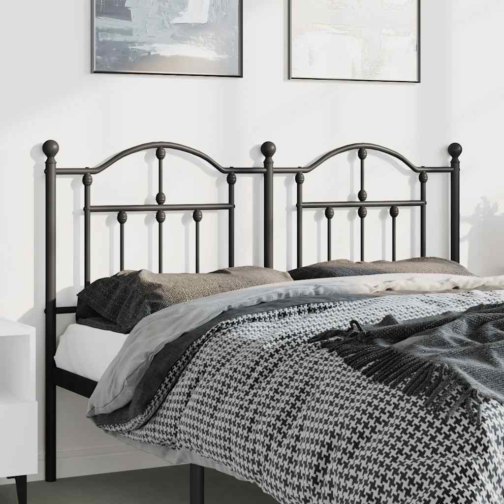 Tête de Lit en Métal Industriel 160 Cm-Noir-1-150 cm-La-Fabrique-Industrielle