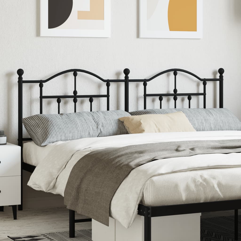 Tête de Lit en Métal Industriel 160 Cm-Noir-1-160 cm-La-Fabrique-Industrielle
