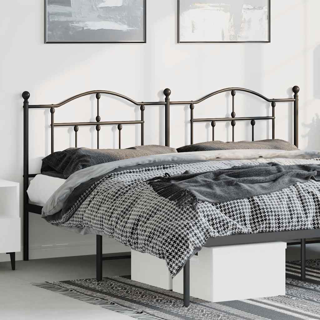 Tête de Lit en Métal Industriel 160 Cm-Noir-1-193 cm-La-Fabrique-Industrielle