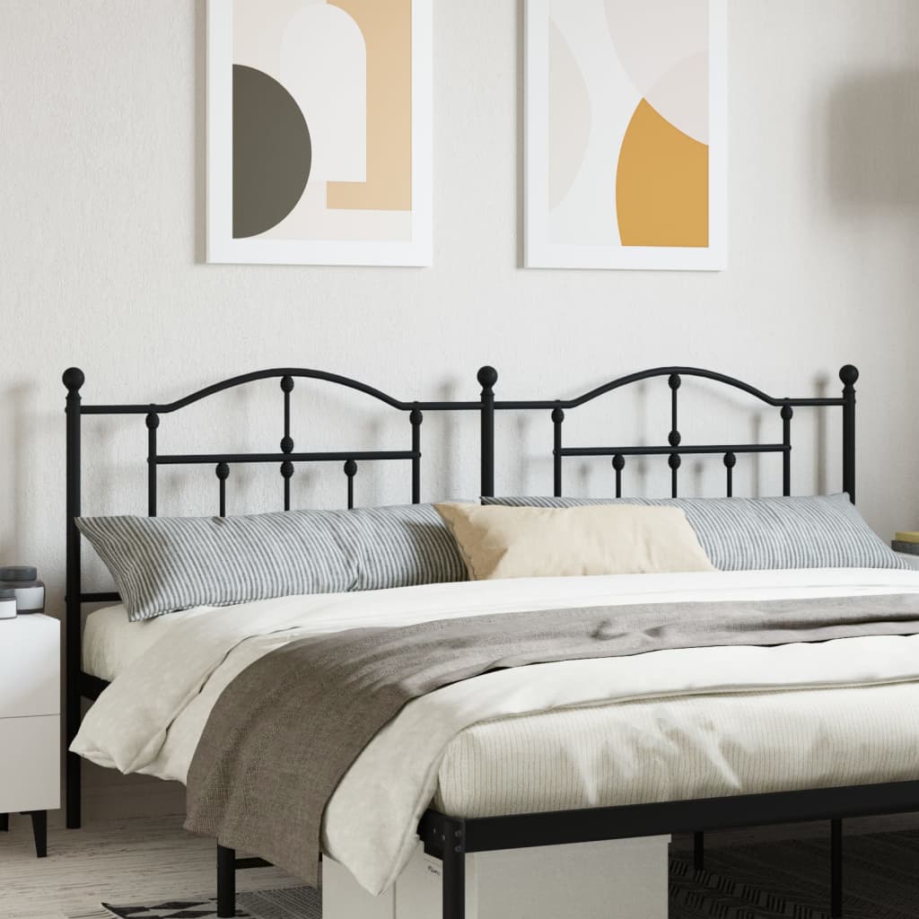 Tête de Lit en Métal Industriel 160 Cm-Noir-1-200 cm-La-Fabrique-Industrielle
