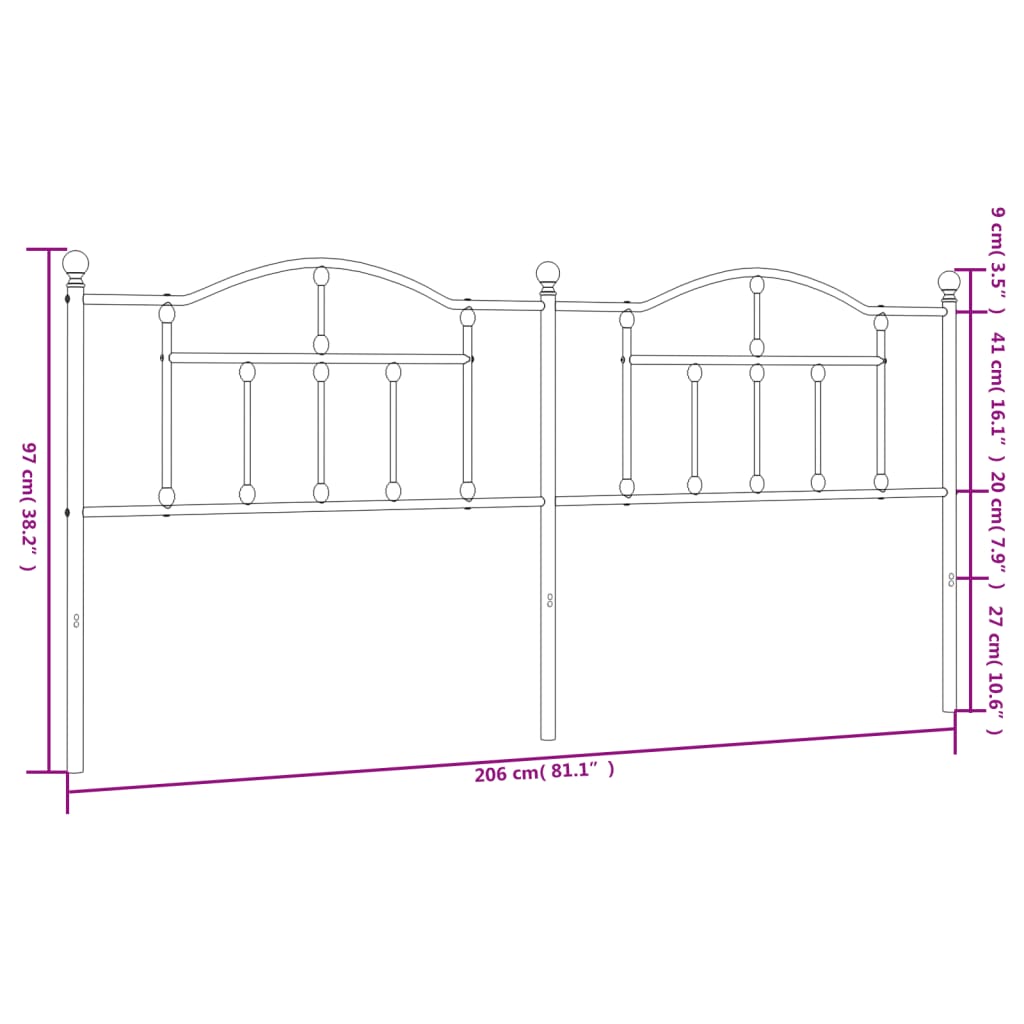 Tête de Lit en Métal Industriel 160 Cm-La-Fabrique-Industrielle