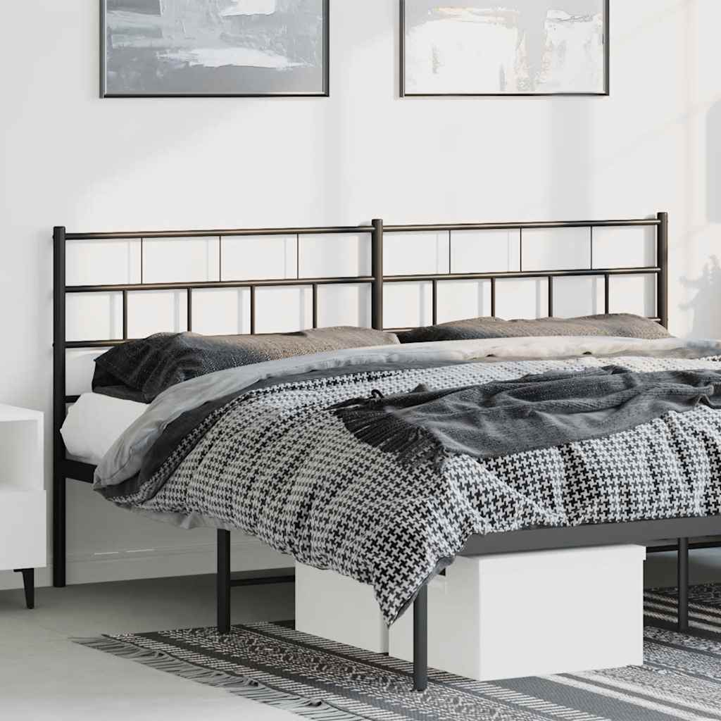 Tête de Lit en Métal Noir Industriel 160 Cm-Noir-1-180 cm-La-Fabrique-Industrielle