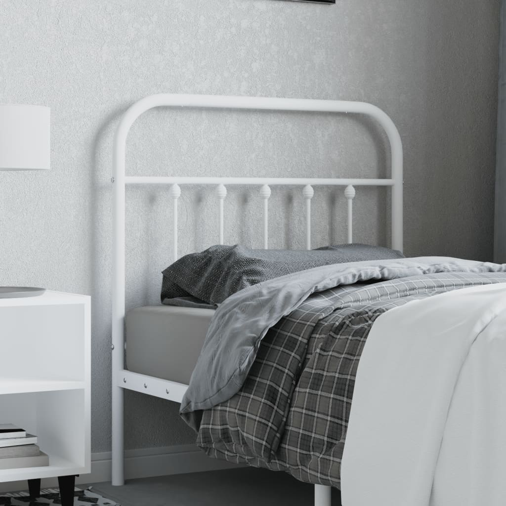 Tête de Lit en Métal Noir Industriel-Blanc-1-80 cm-La-Fabrique-Industrielle