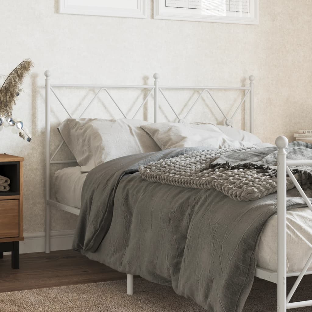 Tête de Lit en Métal Noir pour Meuble Industriel-Blanc-1-120 cm-La-Fabrique-Industrielle