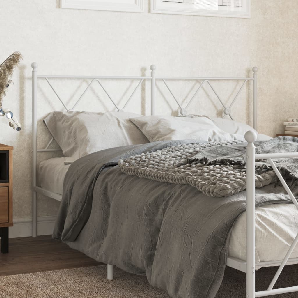Tête de Lit en Métal Noir pour Meuble Industriel-Blanc-1-140 cm-La-Fabrique-Industrielle