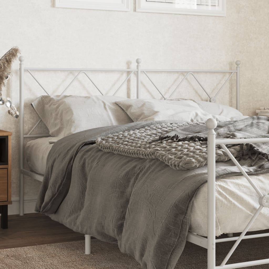Tête de Lit en Métal Noir pour Meuble Industriel-Blanc-1-150 cm-La-Fabrique-Industrielle