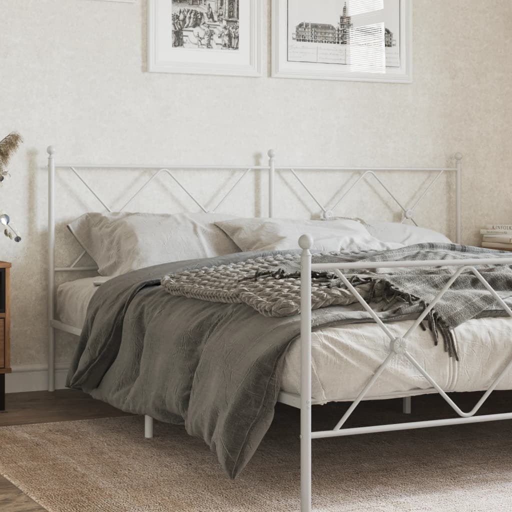 Tête de Lit en Métal Noir pour Meuble Industriel-Blanc-1-180 cm-La-Fabrique-Industrielle