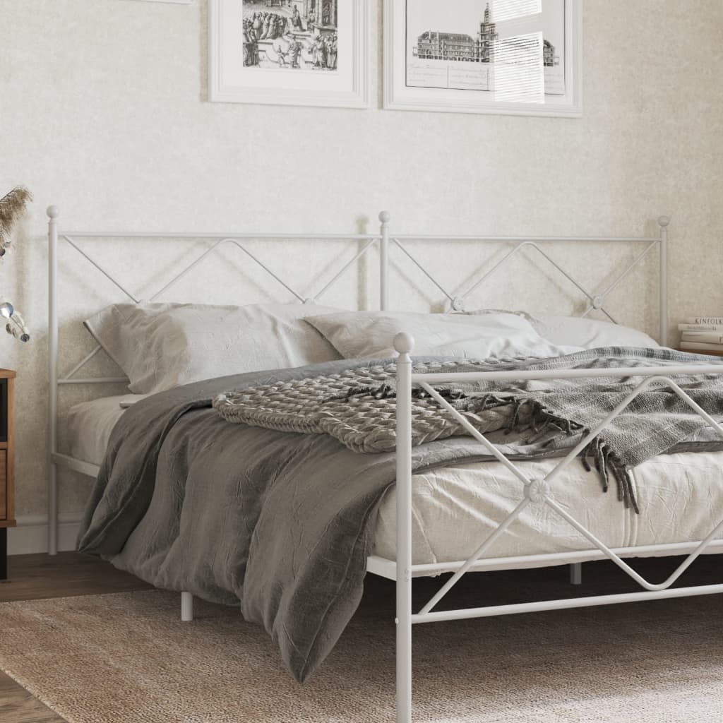 Tête de Lit en Métal Noir pour Meuble Industriel-Blanc-1-193 cm-La-Fabrique-Industrielle