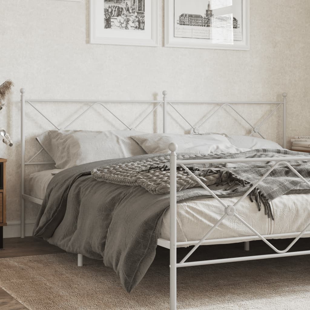 Tête de Lit en Métal Noir pour Meuble Industriel-Blanc-1-200 cm-La-Fabrique-Industrielle
