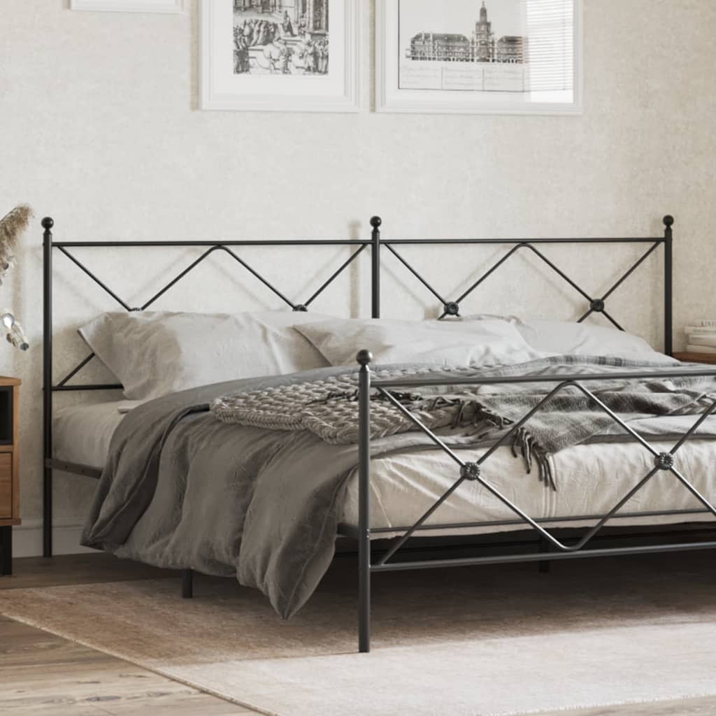 Tête de Lit en Métal Noir pour Meuble Industriel-Noir-1-200 cm-La-Fabrique-Industrielle