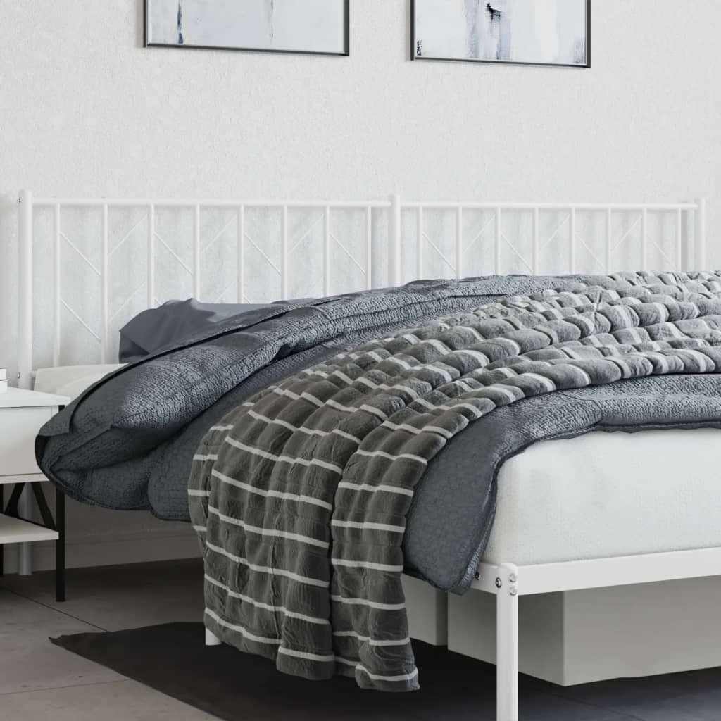 Tête de Lit en Métal au Style Industriel 140 Cm-Blanc-1-200 cm-La-Fabrique-Industrielle