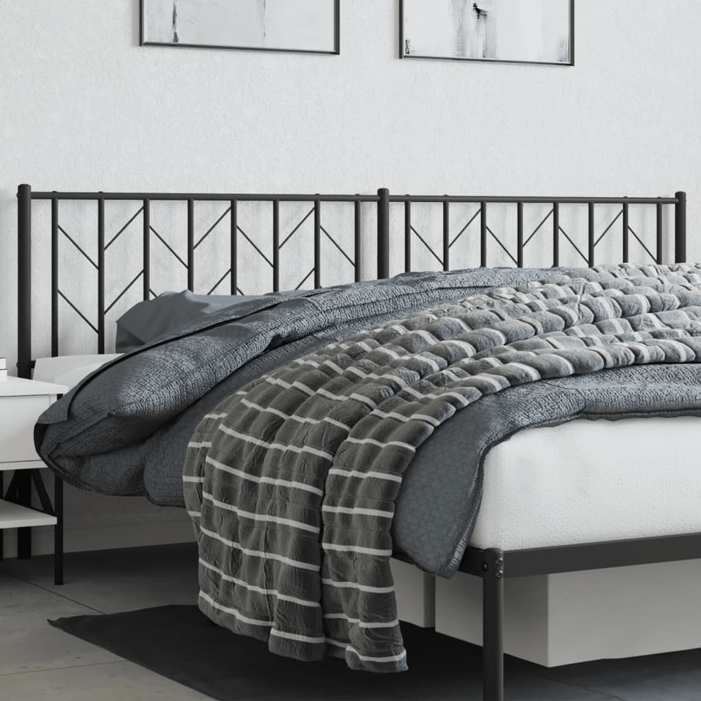 Tête de Lit en Métal au Style Industriel 140 Cm-Noir-1-200 cm-La-Fabrique-Industrielle