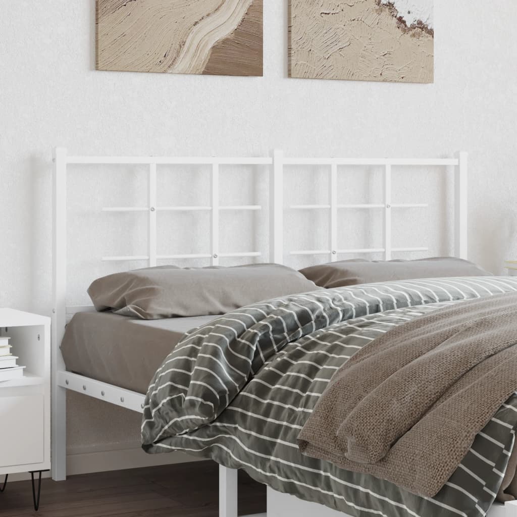 Tête de Lit en Métal au Style Industriel-Blanc-1-140 cm-La-Fabrique-Industrielle