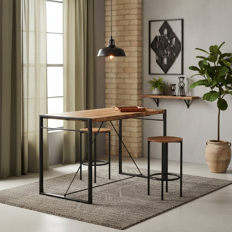 bar-industriel-bois-metal-loft