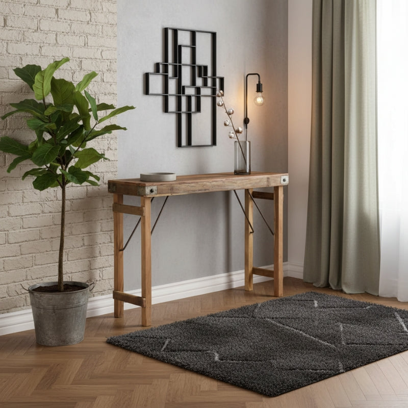 console-bois-massif-ancienne-indus