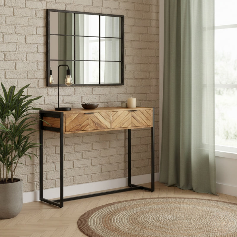 console-bois-metal-design-indus