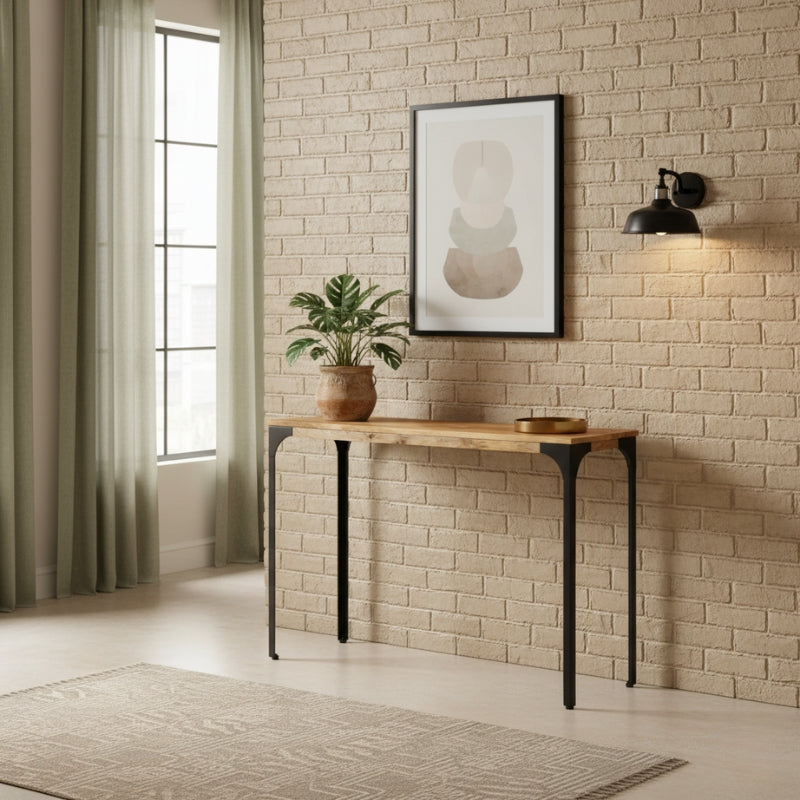 console-pied-metal-indus-loft