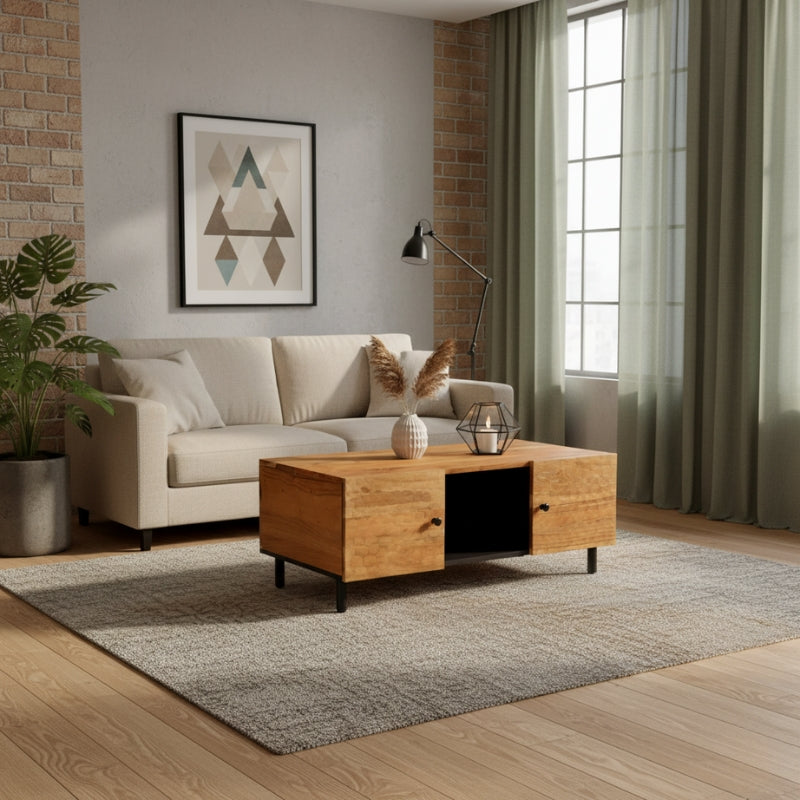 table-basse-bois-massif-et-metal-style-indus