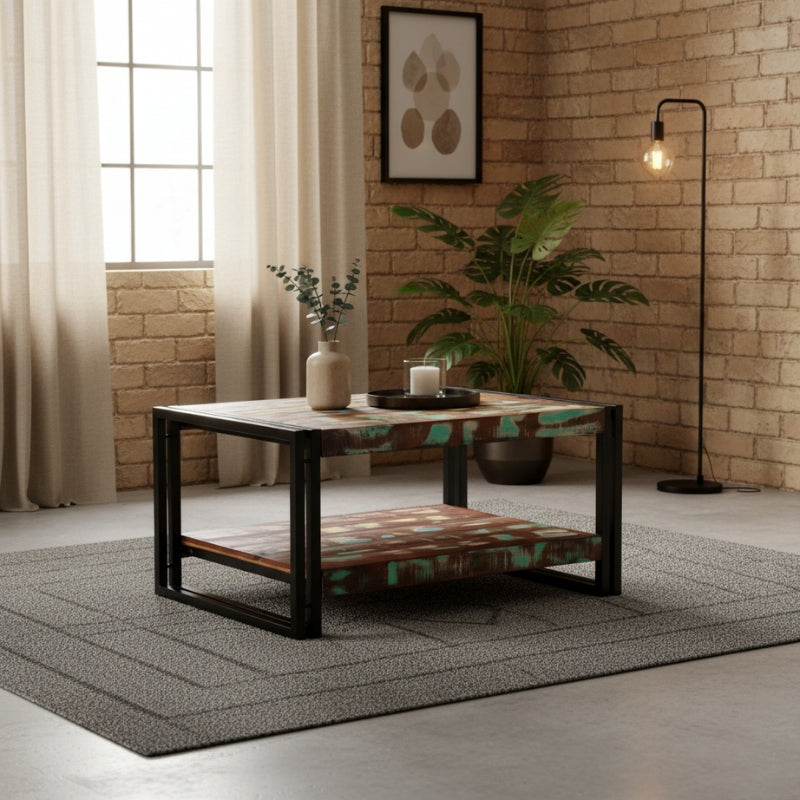 table-basse-bois-recycle-colore-style-indus