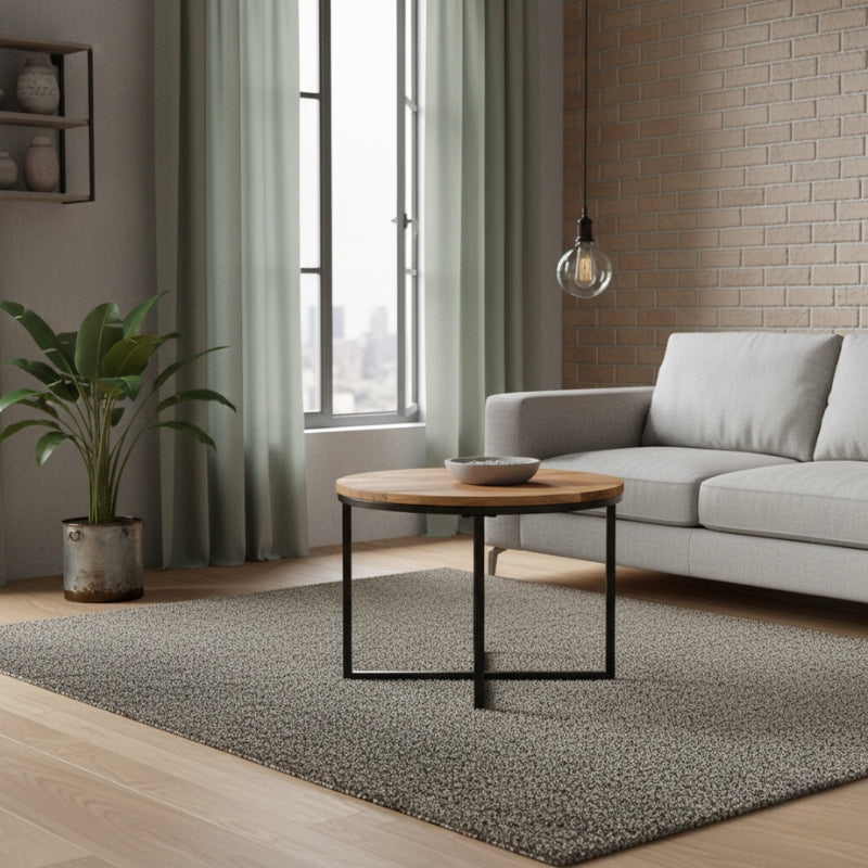 table-basse-style-industriel-ronde-bois-metal