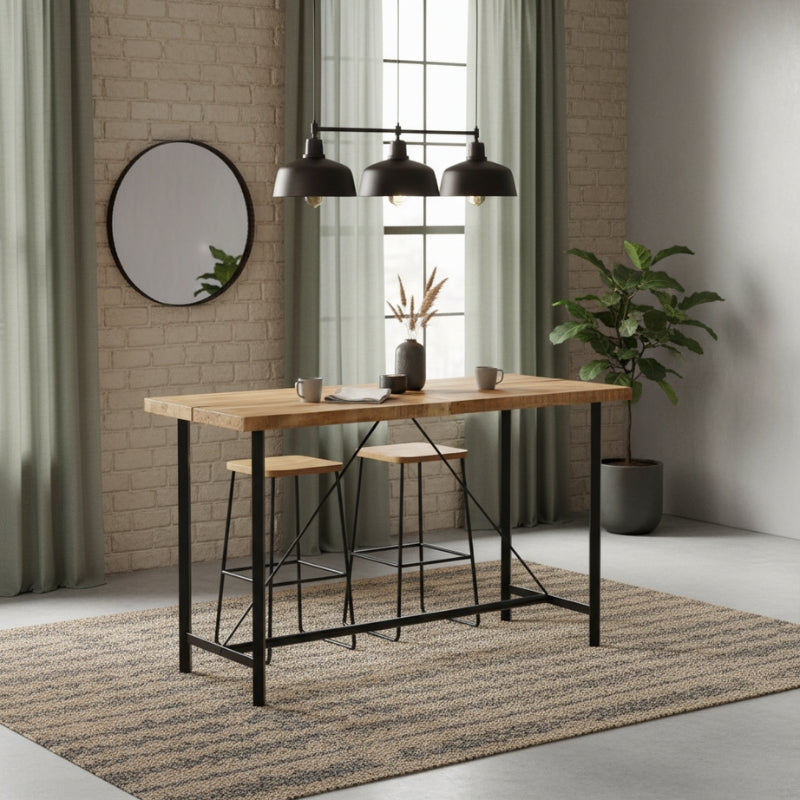 table-de-bar-bois-indus