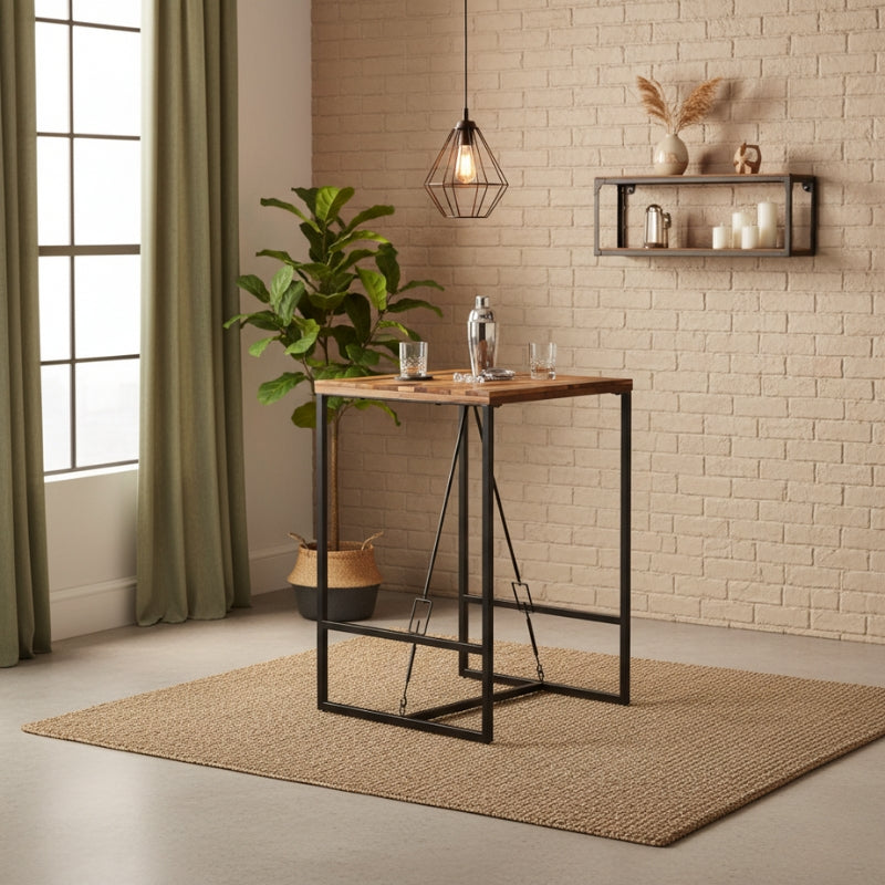 table-de-bar-industrielle-bois-metal