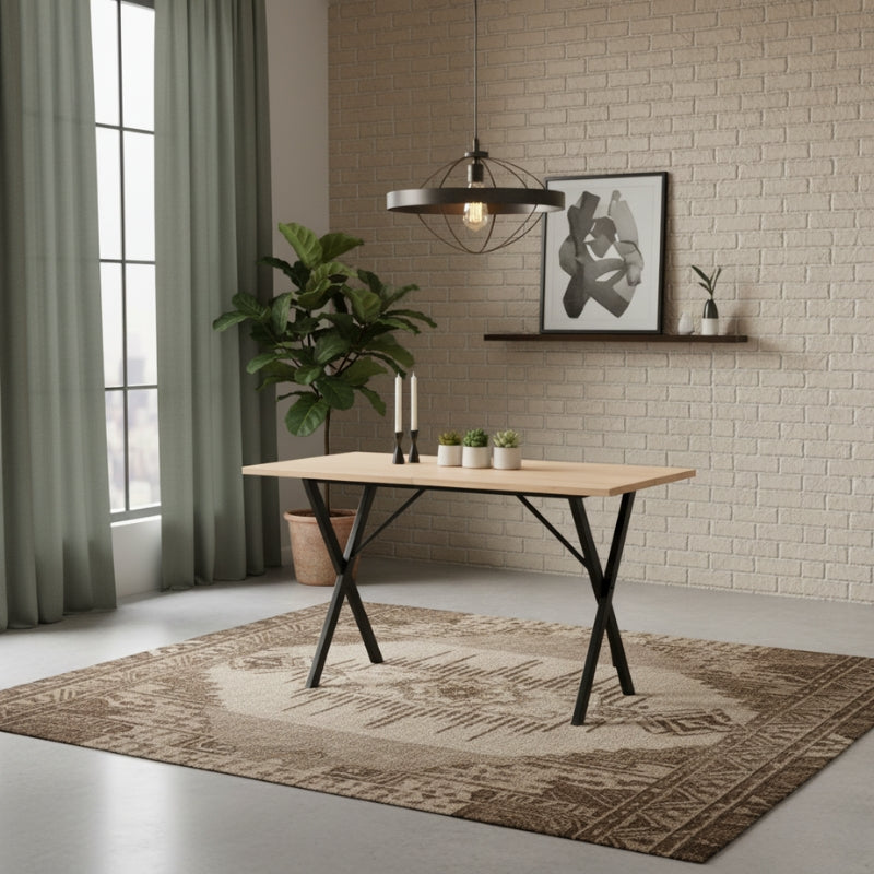 table-pied-metal-noir-indus